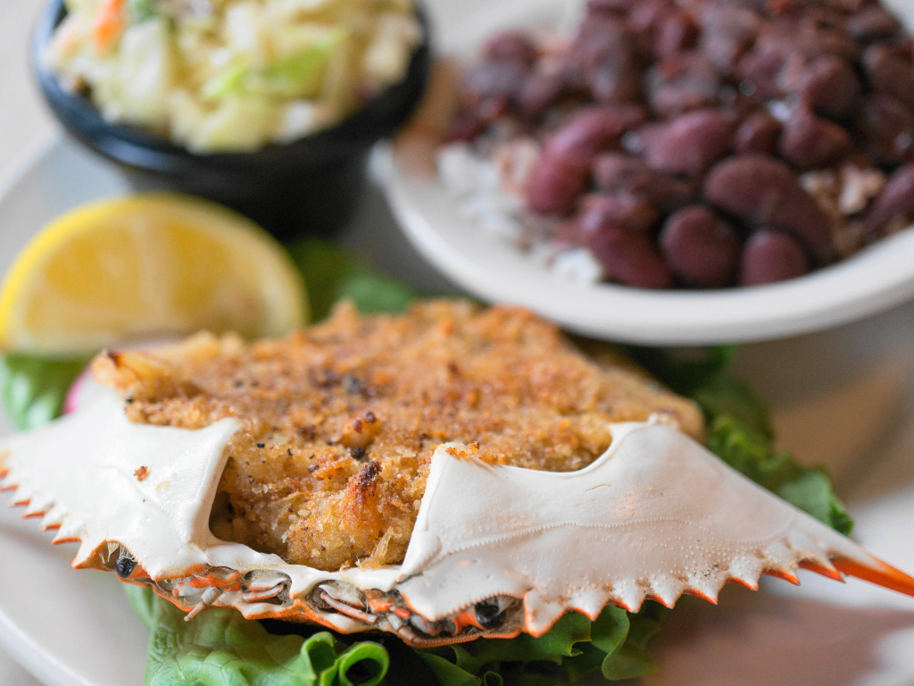 Martinique stuffed crab