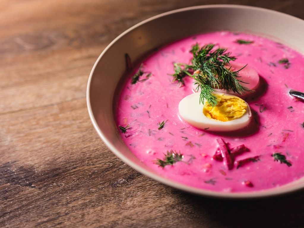 Lithuanian pink soup festival